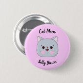 Leuke Kat Gezicht Kat Mam Ronde Button 5,7 Cm (Voorkant /achterkant)