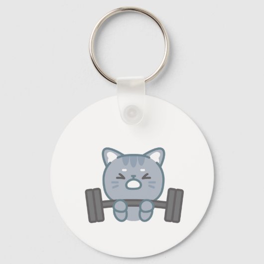 Leuke kat gym liefhebbers ontwerp | Cat Gym Lover  Sleutelhanger (Voorkant)