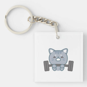 Leuke kat gym liefhebbers ontwerp Cat Gym Lover Sleutelhanger