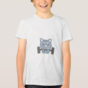 Leuke kat gym liefhebbers ontwerp   Cat Gym Lover  Tri-Blend Shirt