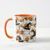 Leuke kat heks holding bumkin halloween mok (Links)