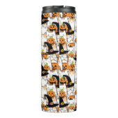Leuke kat heks holding bumkin halloween thermosbeker (Achterkant)
