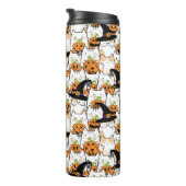 Leuke kat heks holding bumkin halloween thermosbeker (Geroteerd rechts)