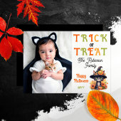 Leuke Kat Heks Pet Foto Trick or treat Halloween Feestdagenkaart