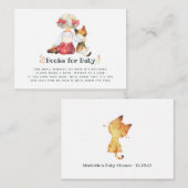 Leuke Kat Herfst - Herfst Baby shower Boekaanvraag Informatiekaartje (Voorkant / Achterkant)