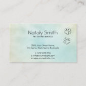 Leuke kat, hond en konijn illustratie visitekaartje (Achterkant)