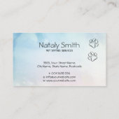 Leuke kat, hond en konijn illustratie visitekaartje (Achterkant)