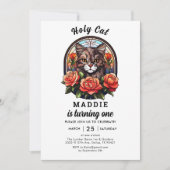 Leuke kat, ik ben er een! Schattige kattenmeisje 1 Kaart (Voorkant)