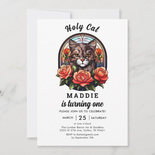 Leuke kat, ik ben er een! Schattige kattenmeisje 1 Kaart (Voorkant)