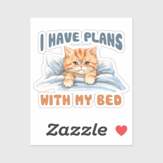Leuke kat - Ik heb plannen (2) Sticker (Vel)