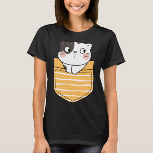 Leuke kat in een Pocket Kat Cadeau Kinder Jongens T-shirt