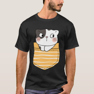 Leuke kat in een Pocket Kat Cadeau Kinder Jongens T-shirt