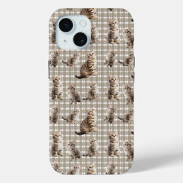 Leuke kat iPhone 15 Telefoon Case
