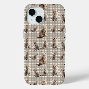 Leuke kat iPhone 15 Telefoon Case