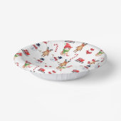 Leuke kat kat Kerstman sneeuwman Sled Xmas tree Papieren Kommen (Gebogen)