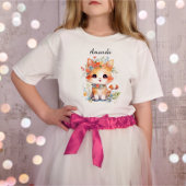 Leuke kat Kat kitten kat met bloem kat lover T-shirt