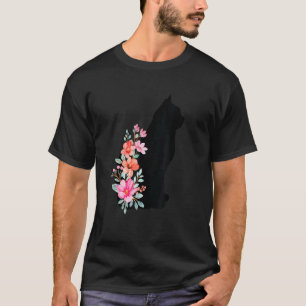 Leuke kat Kat kitten kat met bloem kat vrouwen m T-shirt