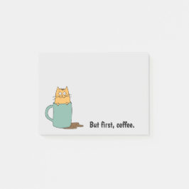 Leuke kat koffie notitieblok post-it® notes