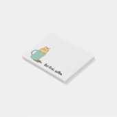 Leuke kat koffie notitieblok post-it® notes (Schuin)