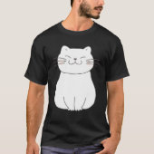 Leuke kat kont voor en achter trending t-shirt (Voorkant)