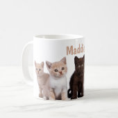 Leuke kat leuk en gekke koffiemok (Voorkant links)
