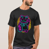 Leuke kat Maneki Neko Japans Welkom Kitten T-shirt (Voorkant)