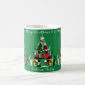 Leuke kat Meowy Kerstboom gepersonaliseerd Koffiemok (Center)