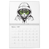 Leuke kat met liefde en vrede kalender (Feb 2027)