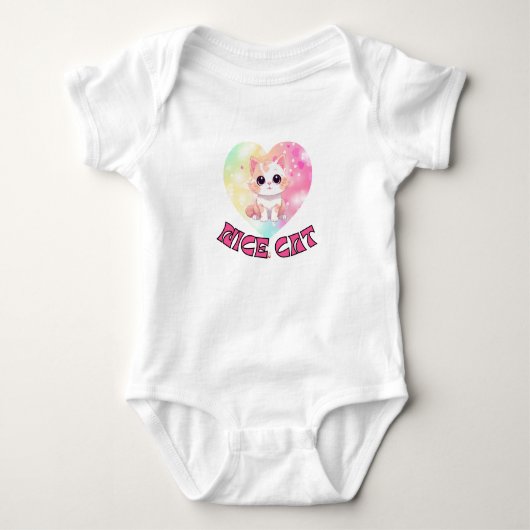 Leuke kat met mijn baby's romper (Voorkant)