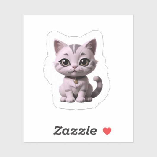 Leuke kat met mooie ogen sticker (Vel)