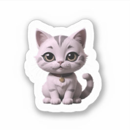 Leuke kat met mooie ogen sticker
