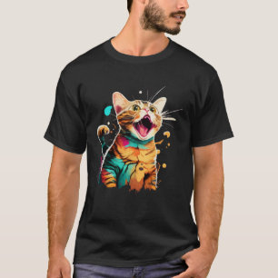 Leuke kat momenten Mooie kat patronen voor kat T-shirt