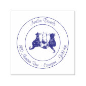 Leuke kat Nieuw Thuisadres Naar Zelfinking stempel (Design)