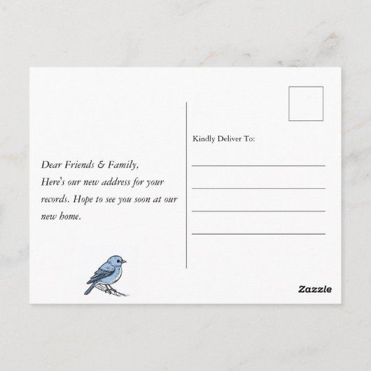 Leuke kat Nieuwe Huis Bewegende Aankondiging Brief Briefkaart (Achterkant)