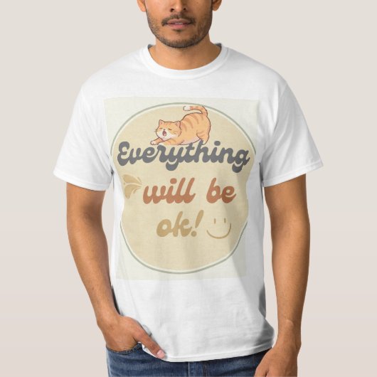 Leuke kat ontwerp T-shirt (Voorkant)