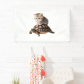 Leuke kat op schildpad spandoek (Insitu)