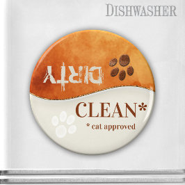 Leuke kat Paws schoon vuile vaatwasser magneet