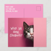 Leuke kat Peeks Briefkaart (Voorkant / Achterkant)