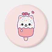 Leuke kat Popsicle Magneet (Voorkant)