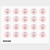 Leuke kat Popsicle Ronde Sticker (Vel)