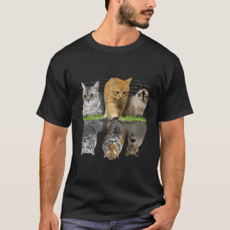 Leuke kat reflectie t-shirt