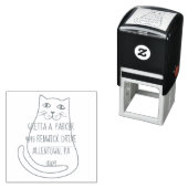 Leuke kat retour adres zelf inkt stempel (In situ)