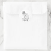 LEUKE KAT RONDE STICKER (Tas)