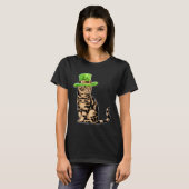 Leuke kat Saint Patrick Day Happy St Kitten Dag T-shirt (Voorkant volledig)