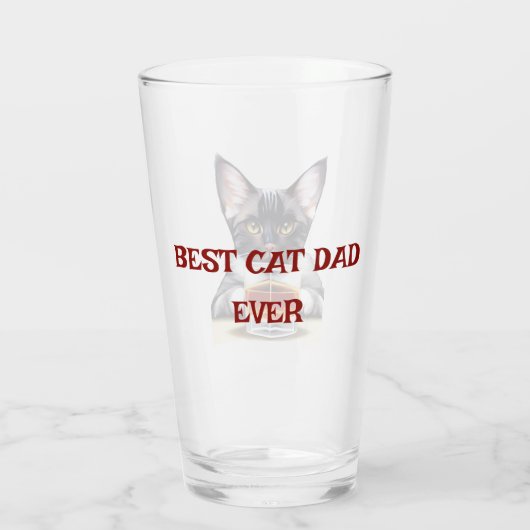 Leuke kat schilderij bier glas (Achterkant)