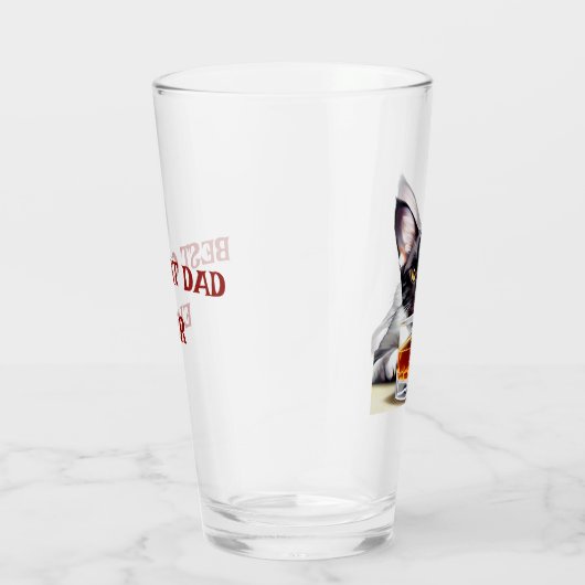 Leuke kat schilderij bier glas (Rechts)