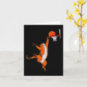 Leuke Kat Spelen Basketbal Sport Kat Basketbal L Kaart (Gele Bloem)