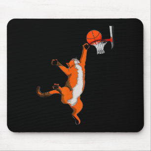 Leuke Kat Spelen Basketbal Sport Kat Basketbal L Muismat