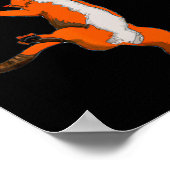 Leuke Kat Spelen Basketbal Sport Kat Basketbal L Poster (Hoek)