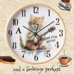 Leuke kat spelen gitaar aangepaste monogram<br><div class="desc">Leuke Cat Custom Monogram gitaar spelen voor deze prachtige wandklok - je zult het geweldig vinden voor jezelf of geweldig als een geschenk voor de kattenliefhebber in je leven. Om het even welke ontwerpvragen of speciale verzoeken, verzenden enkel een praatje of een e-mail naar charmdesignstudio@rcn.com en wij zullen verheugd zijn...</div>